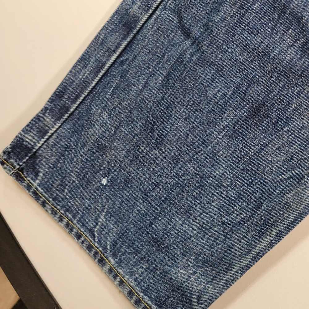 Polo Ralph Lauren Vintage 67‎ Jeans Mens 42x32 Blue Denim American Faded - Picture 5 of 14